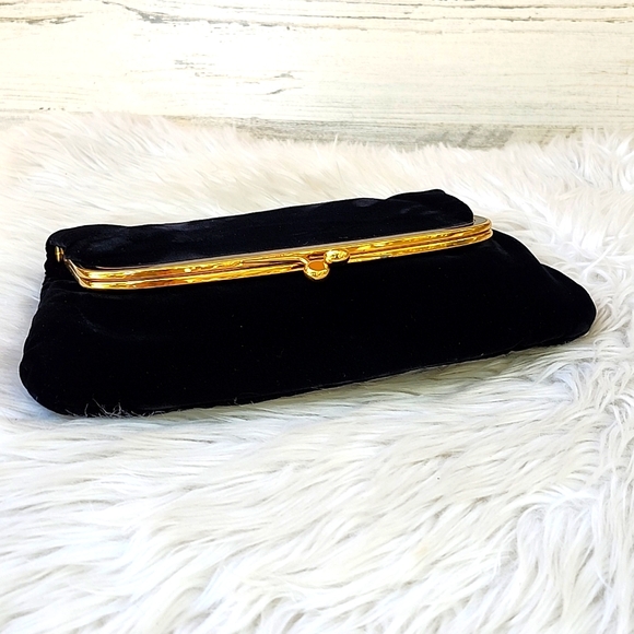 VTG INGBER VELVET FOLDOVER CLUTCH - Picture 4 of 9